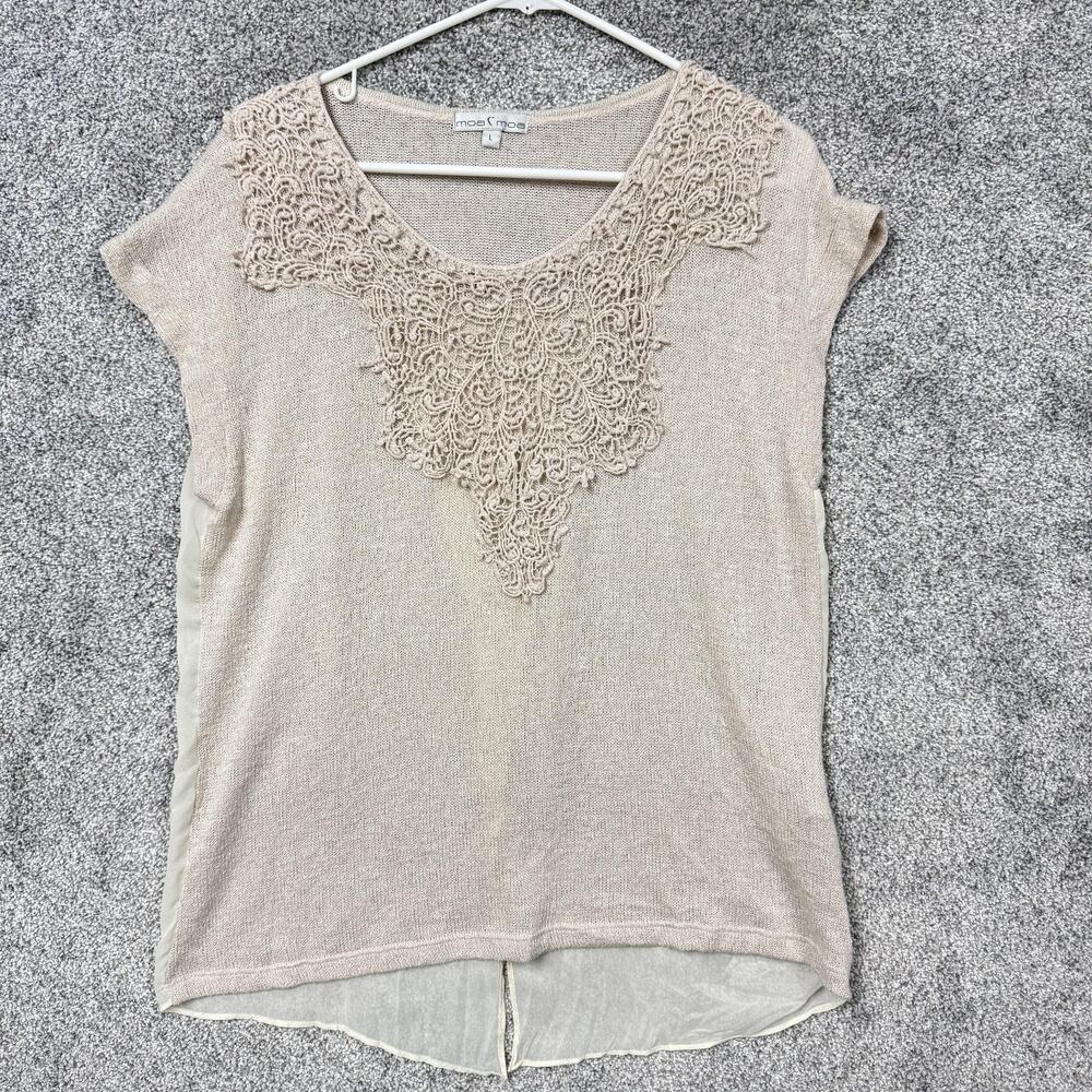 Moa Moa Blouse Sz Large Crochet Indie Sleaze Shabby Chic Romantic Feminine Boho